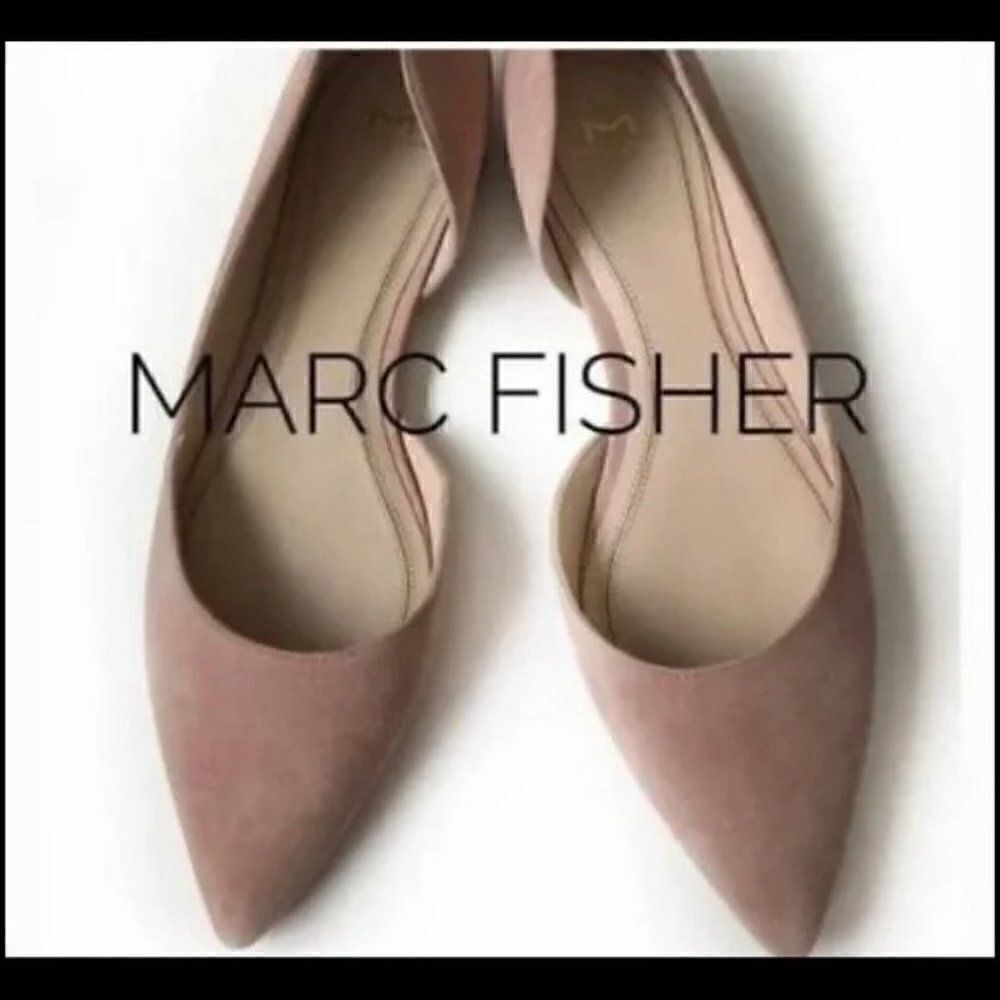 Marc Fisher Half d'Orsay Pink Flats Size 7,5